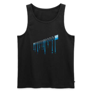 Langage de programme de code binaire - Débardeur bio Premium Homme - noir - Devant - AI Model Male 178 light (178cm)