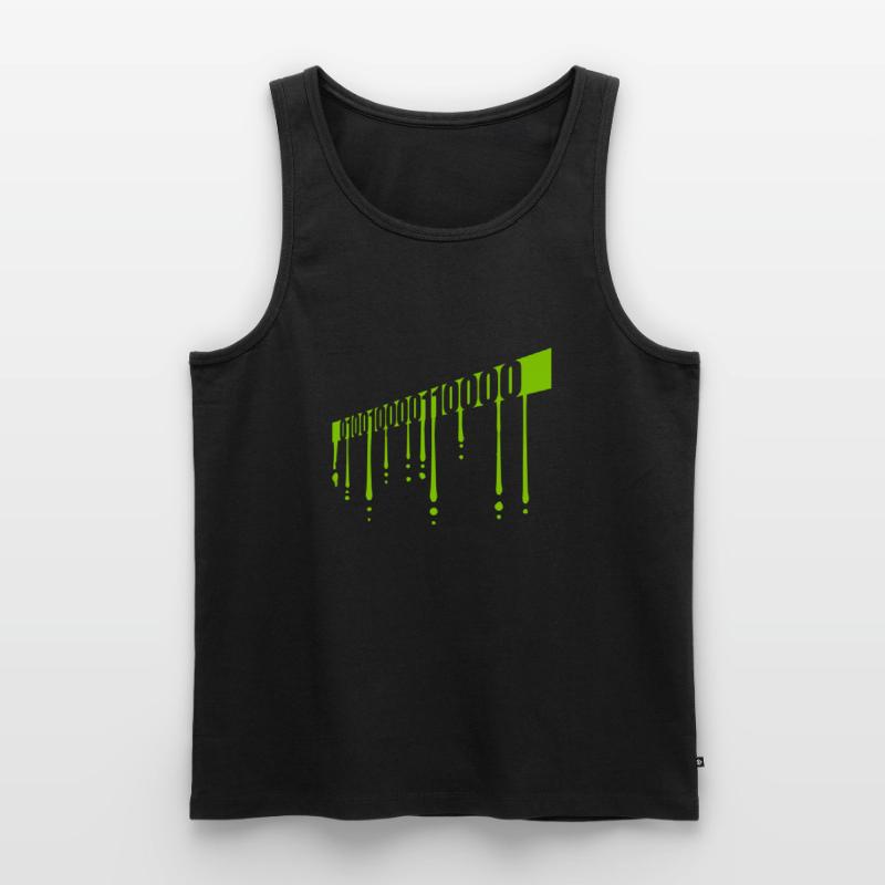 Binary Code Program Language Men's Premium Organic Tank Top