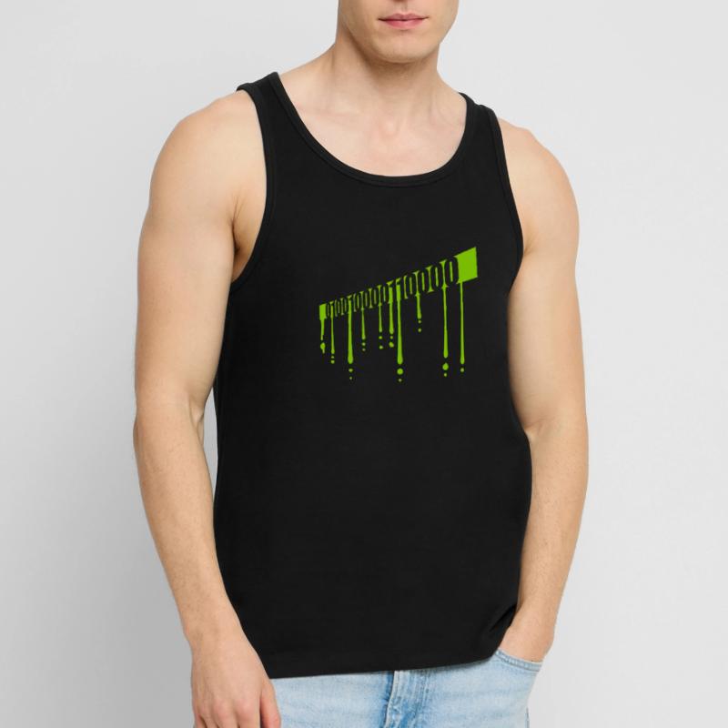 Binary Code Program Language Men's Premium Organic Tank Top