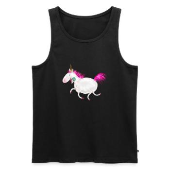 Unicorn - Männer Premium Bio Tank Top - Schwarz - Vorne - Michal (187cm)