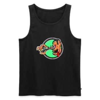 Mister Rat fink harmonica style - Débardeur bio Premium Homme - noir - Devant - AI Model Male 178 light (178cm)