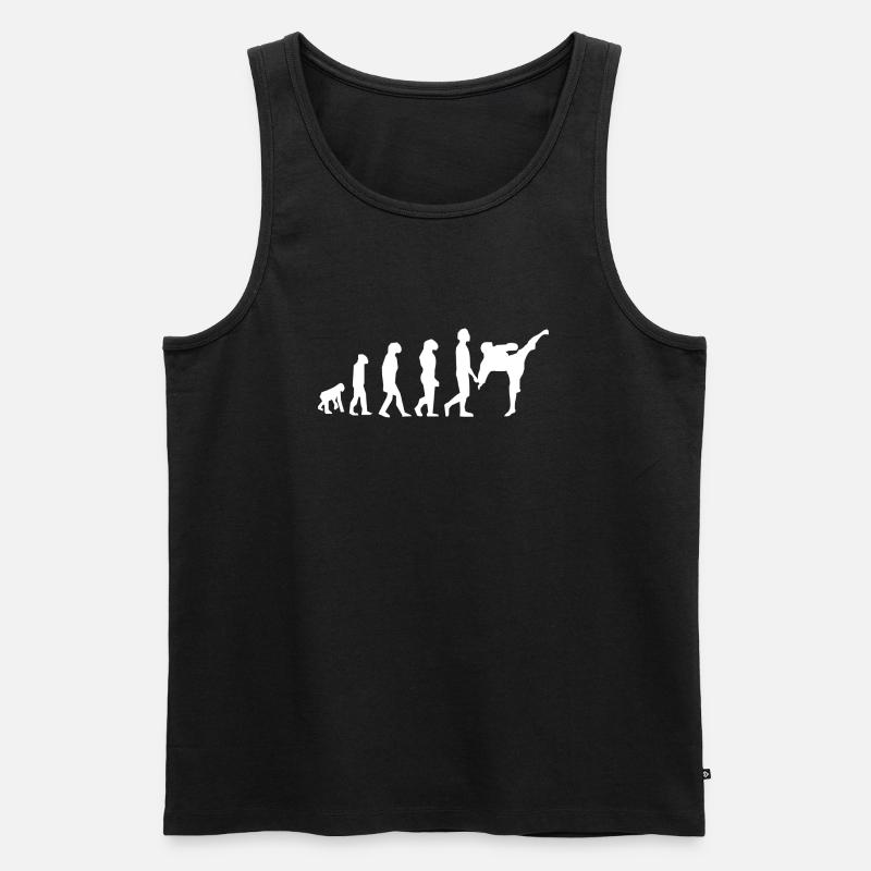 Evolution der Kampfkünste - Männer Premium Bio Tank Top - Schwarz