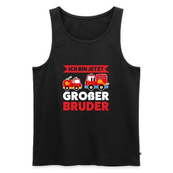 Großer Bruder Feuerwehr Grosser Bruder Geschenk - Männer Premium Bio Tank Top - Schwarz - Vorne - Michal (187cm)