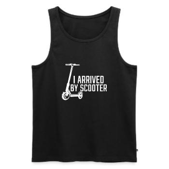E-Scooter E-Roller Scooter - Männer Premium Bio Tank Top - Schwarz - Vorne - Michal (187cm)