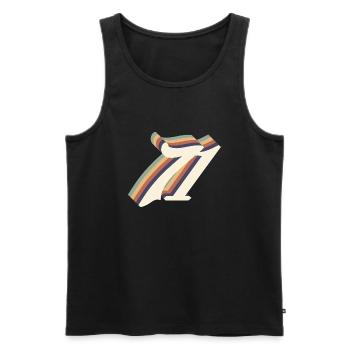 Vintage 71st Anniversary - Men's Premium Organic Tank Top - black - Front - Michal (187cm)