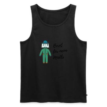 Imker - Bereit für meine Mädls - Männer Premium Bio Tank Top - Schwarz - Vorne - Michal (187cm)