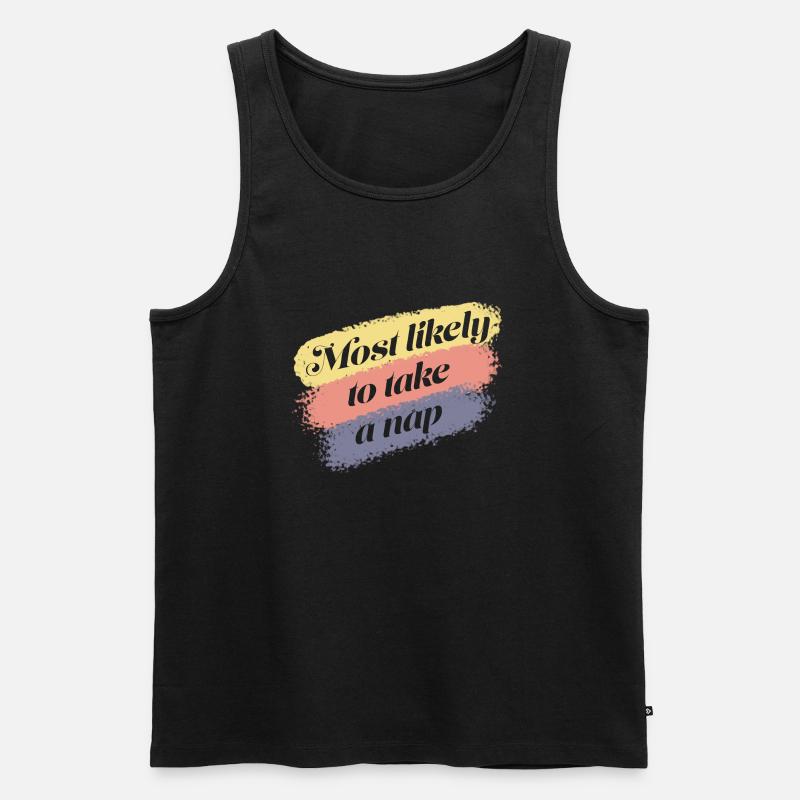 Am ehesten ein Nickerchen machen - Männer Premium Bio Tank Top - Schwarz