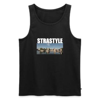 Strastyle - Débardeur bio Premium Homme - noir - Devant - Michal (187cm)