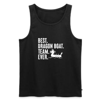 Meilleure équipe de bateau-dragon de tous les temps Équipage de canotage - Débardeur bio Premium Homme - noir - Devant - Michal (187cm)