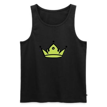 krone 01 - Männer Premium Bio Tank Top - Schwarz - Vorne - AI Model Male 178 light (178cm)