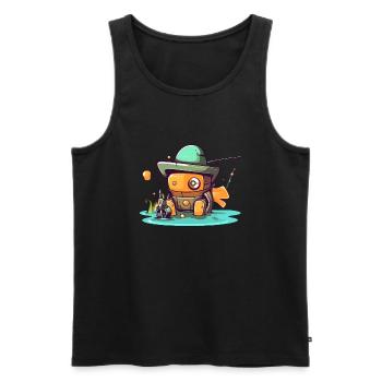 Sinful robot - Men's Premium Organic Tank Top - black - Front - AI Model Male 178 light (178cm)