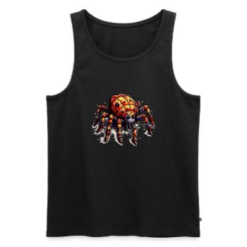 Araignée de dessin animé colorée et amusante pour les enfants - Débardeur bio Premium Homme - noir - Devant - AI Model Male 178 light (178cm)