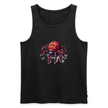 Lustige kleine, süße und bunte Comic Spinne - Männer Premium Bio Tank Top - Schwarz - Vorne - AI Model Male 178 light (178cm)