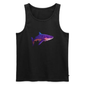 Un géant parmi les poissons : le requin-baleine - Débardeur bio Premium Homme - noir - Devant - AI Model Male 178 light (178cm)