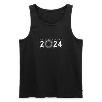 Solar Eclipse Erie New York April 8 2024 - Men's Premium Organic Tank Top - black - Front - Michal (187cm)