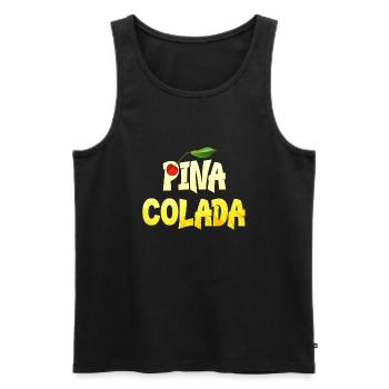 Pina Colada Ananas Kokos Rum mit Kirsche - Männer Premium Bio Tank Top - Schwarz - Vorne - AI Model Male 178 light (178cm)