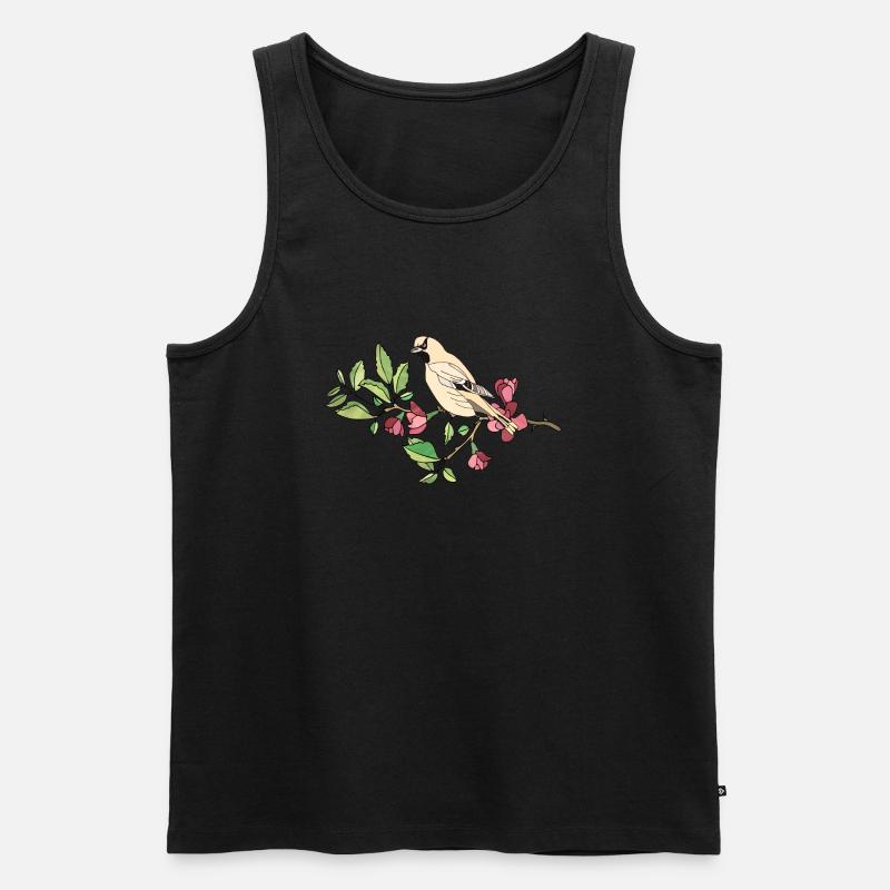 Vogel - Männer Premium Bio Tank Top - Schwarz