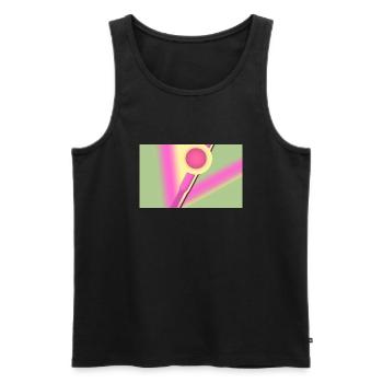 Linie & Kreise - Männer Premium Bio Tank Top - Schwarz - Vorne - AI Model Male 178 light (178cm)