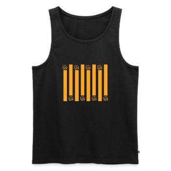 Boardgame Chess Backgammon Game Night - Men's Premium Organic Tank Top - black - Front - AI Model Male 178 light (178cm)