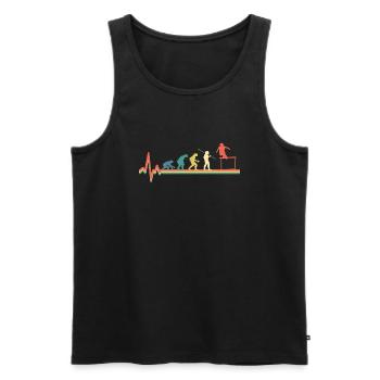 Athletics Hurdles Evolution - Men's Premium Organic Tank Top - black - Front - AI Model Male 178 light (178cm)