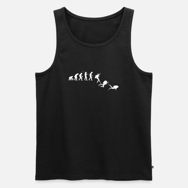 Tauchen Evolution Taucher Geschenk - Männer Premium Bio Tank Top - Schwarz