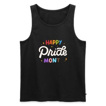 Happy Pride Month - Männer Premium Bio Tank Top - Schwarz - Vorne - AI Model Male 178 light (178cm)