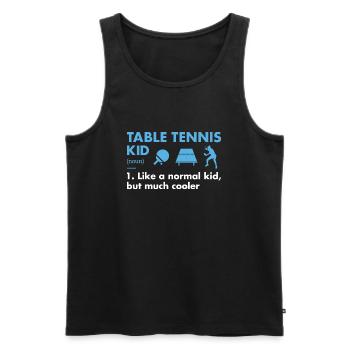 Sport Kid Définition Tennis de Table - Débardeur bio Premium Homme - noir - Devant - Michal (187cm)