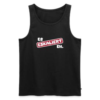 Es Eskaliert Eh. Party, Karneval, Fasching, JGA - Männer Premium Bio Tank Top - Schwarz - Vorne - Michal (187cm)