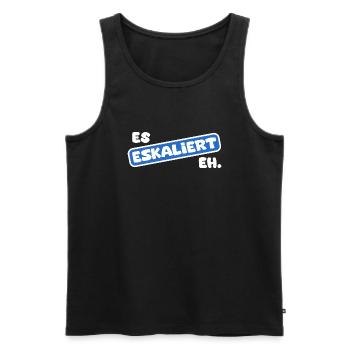 Es Eskaliert Eh. Party, Karneval, Fasching, JGA - Männer Premium Bio Tank Top - Schwarz - Vorne - Michal (187cm)