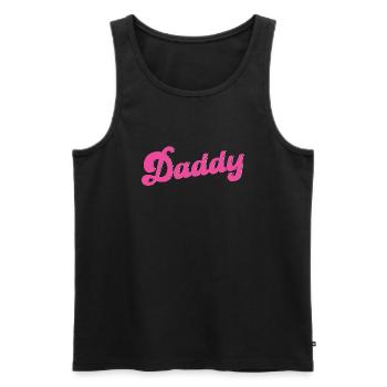 Gay Pride LGBT Pink Bear Gay Daddy - Men's Premium Organic Tank Top - black - Front - Michal (187cm)