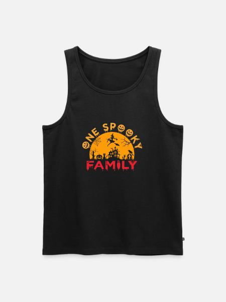 One Spooky Family - Men's Premium Organic Tank Top - black