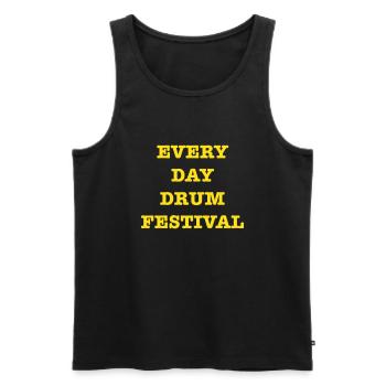 EveryDayDrumFestival - Men's Premium Organic Tank Top - black - Front - Michal (187cm)