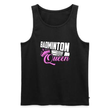 Badminton Queen Player Femme Fille - Débardeur bio Premium Homme - noir - Devant - Michal (187cm)