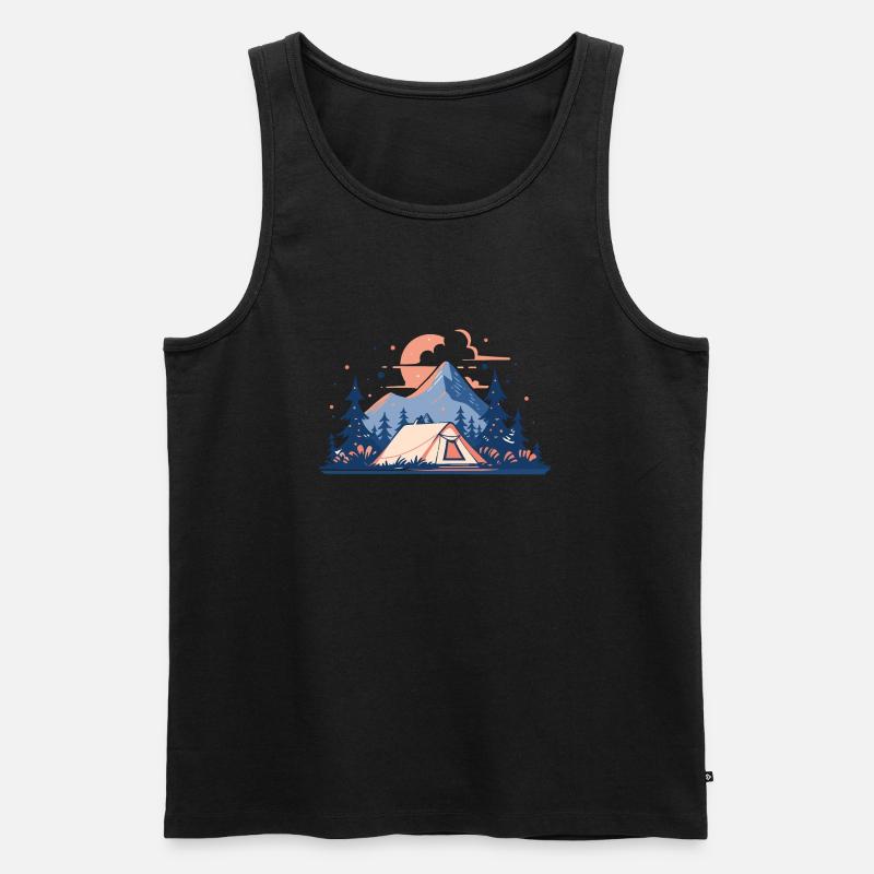 Einfache Wildnis - Männer Premium Bio Tank Top - Schwarz