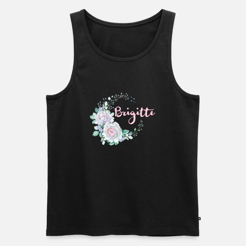 Für Brigitte - Männer Premium Bio Tank Top - Schwarz