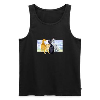 Rootspring Shadowsight Bristlefrost Cats Beautiful - Men's Premium Organic Tank Top - black - Front - Michal (187cm)