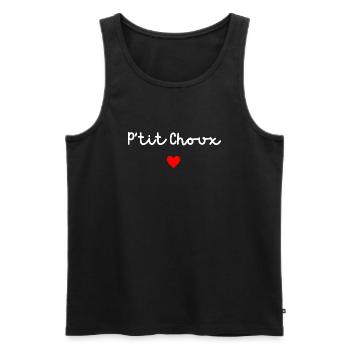 P’tit choux - Débardeur bio Premium Homme - noir - Devant - Michal (187cm)
