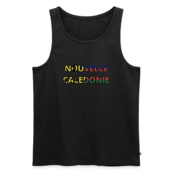 Drapeau Nouvelle-Calédonie - Débardeur bio Premium Homme - noir - Devant - Michal (187cm)