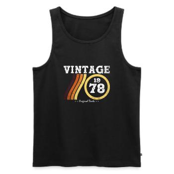 Classic Vintage 1978 - Édition Limitée Retro 46 - Débardeur bio Premium Homme - noir - Devant - Michal (187cm)