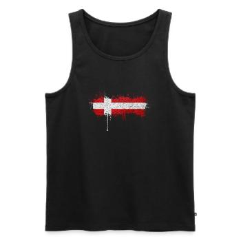 Dänemark Europa Dänische Flagge Nationalsymbole norden - Männer Premium Bio Tank Top - Schwarz - Vorne - Michal (187cm)
