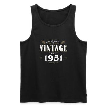 73 Jahre alter Jahrgang 1951 Limitierte Auflage 73. - Männer Premium Bio Tank Top - Schwarz - Vorne - Michal (187cm)