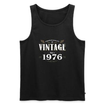 48 Years Old Vintage 1976 Limited Edition 48th - Men's Premium Organic Tank Top - black - Front - Michal (187cm)