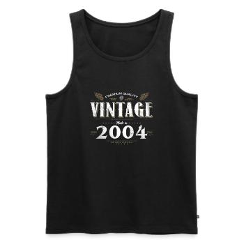 20 ans Millésime 2004 Edition Limitée 20ème - Débardeur bio Premium Homme - noir - Devant - Michal (187cm)