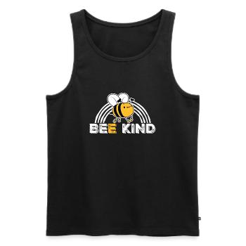 Be Kind Cute Honey Kindness Bee Love Inspirational - Men's Premium Organic Tank Top - black - Front - AI Model Male 178 light (178cm)