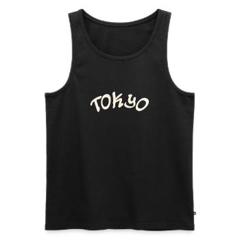 Tokyo - Japon - Japonais - Asie - Asie - Débardeur bio Premium Homme - noir - Devant - AI Model Male 178 light (178cm)