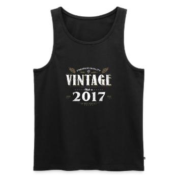 17 Years Old Vintage 2017 Limited Edition 7th - Men's Premium Organic Tank Top - black - Front - Michal (187cm)