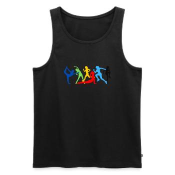 The Cult of the Body - Men's Premium Organic Tank Top - black - Front - AI Model Male 178 light (178cm)
