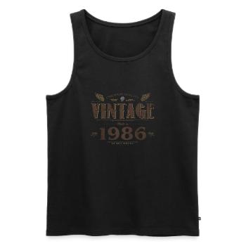 38 Jahre alter Jahrgang 1986 Limitierte Auflage 38. - Männer Premium Bio Tank Top - Schwarz - Vorne - AI Model Male 178 light (178cm)