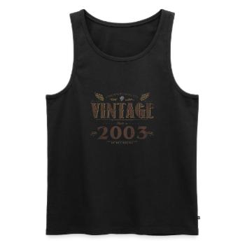 21 Years Old Vintage 2003 Limited Edition 21st - Men's Premium Organic Tank Top - black - Front - Michal (187cm)