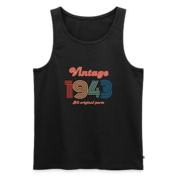 Baujahrgang 1943 alle Originalteile - Männer Premium Bio Tank Top - Schwarz - Vorne - Michal (187cm)